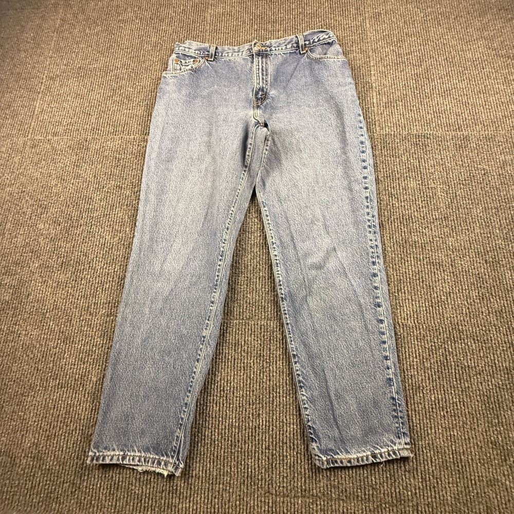 VTG Levis 550 Womens 16M Relaxed Fit Tapered Leg Jeans Medium Wash Blue Denim